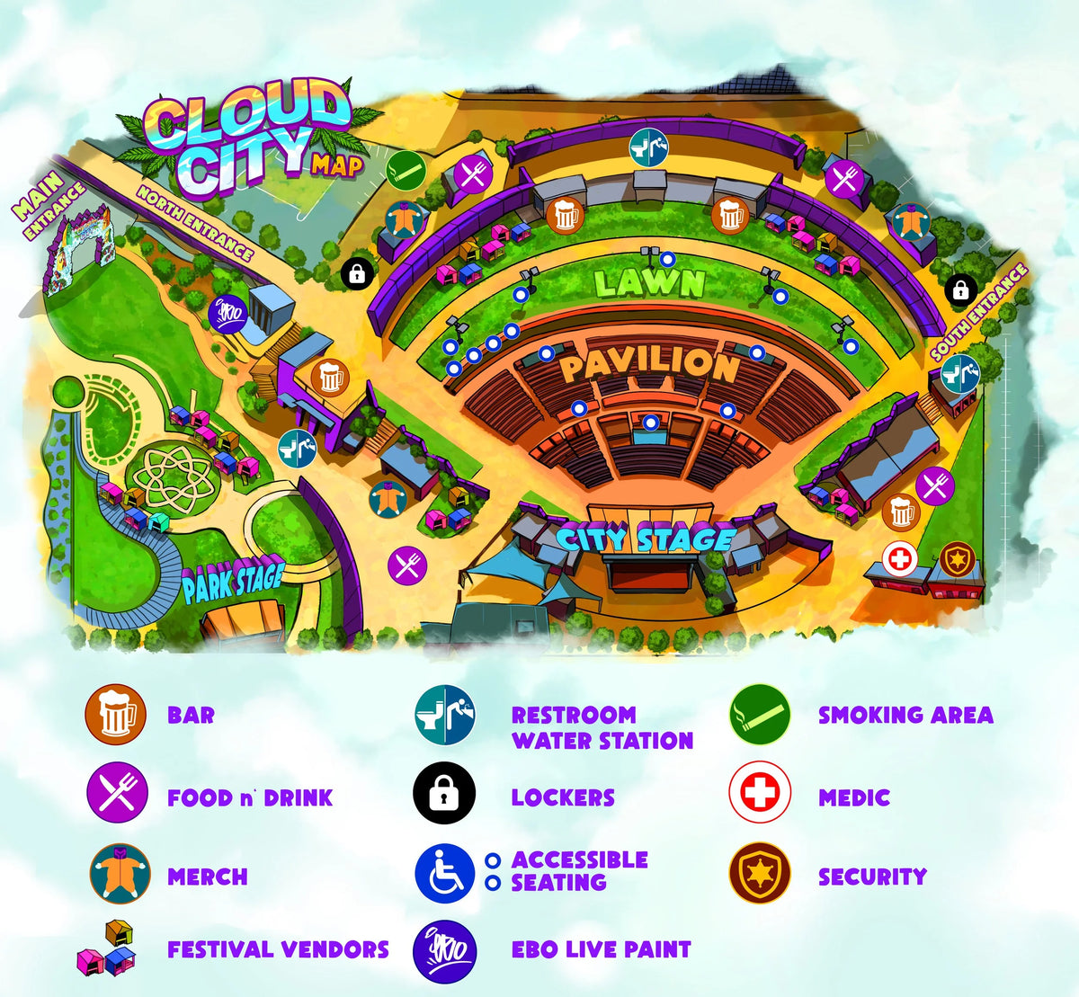 Cloud City Festival Map