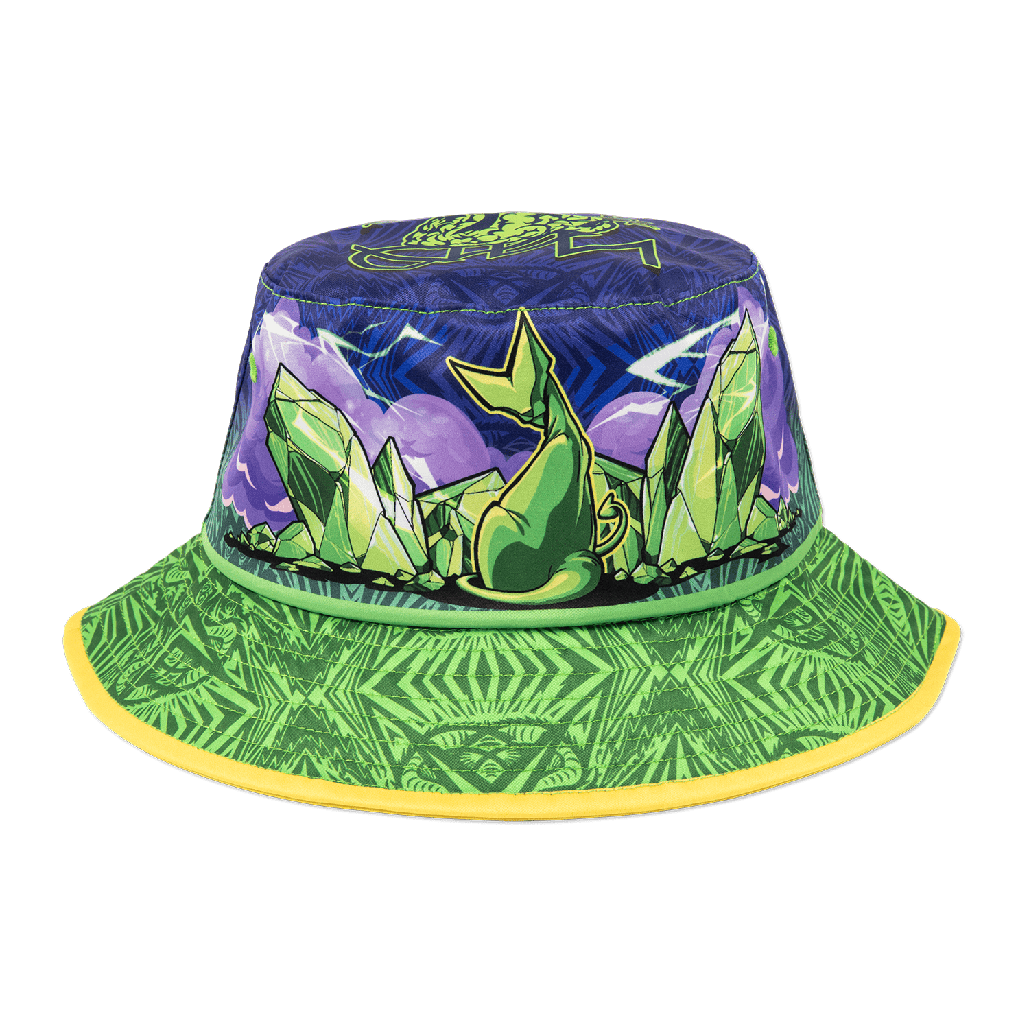 Dark Wobble Cat Bucket Hat